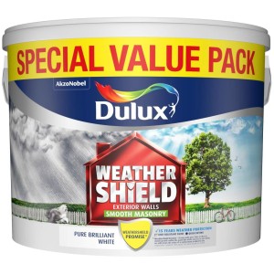 Dulux Weathershield Smooth Masonry Paint 7.5L White 