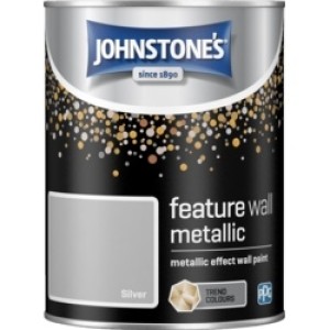 Johnstones Feature Wall Paint 1.25L Metallic Silver