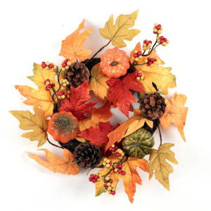 Jeno Autumn Small Wreath/ Candle Holder 22cm