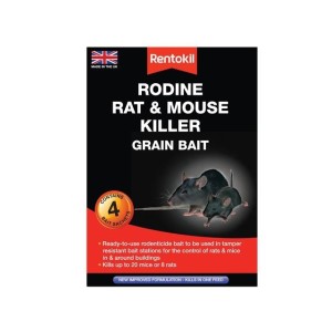 Rentokill Rodine Rat & Mouse Killer Grain Bait (4 Sachets)