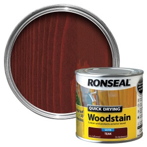 Ronseal Quick Drying Wood Stain 250ml Teak Satin