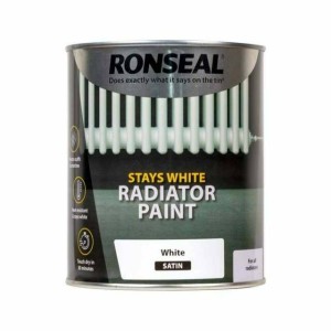 Ronseal Stays White Radiator Paint 250ml White Satin