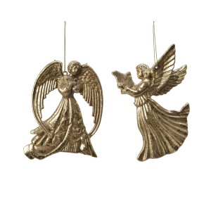 Christmas Hanging Antique Angel - Gold