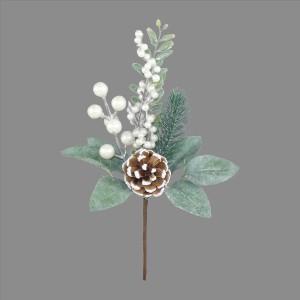 Christmas Pinecone and Pearl Forest Pick 28cm