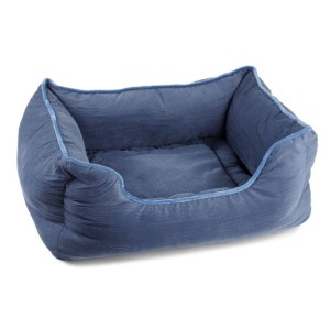 TuffEarth Recycled Chenille Square Bed Navy - Small