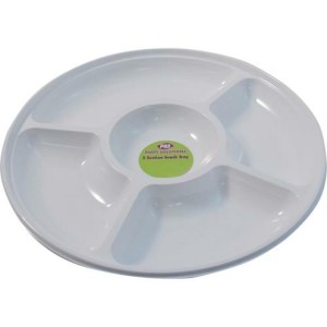 5 Section Plastic Snack Tray