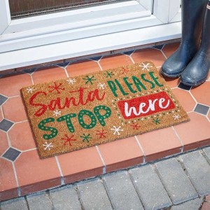Christmas Santa Stop! Decoir Mat (40cm x 60cm)