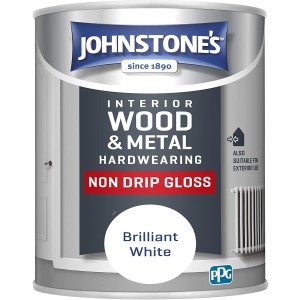 Johnstones Non Drip Gloss Paint 750ml Brilliant White