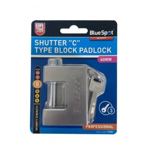 BlueSpot 60mm Shutter "C" Type Block Padlock