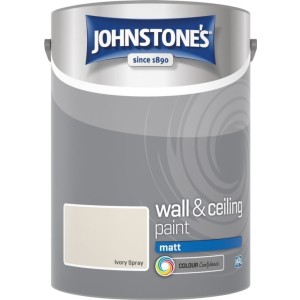 Johnstones Vinyl Emulsion Paint 5L Ivory Spray (Matt)