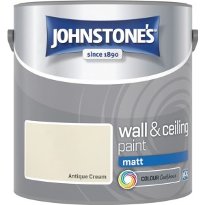 Johnstones Vinyl Emulsion Paint 2.5L Antique Cream (Matt)
