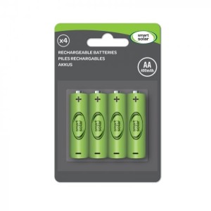 Smart Solar Rechargeable Batteries AA (4 Pack)