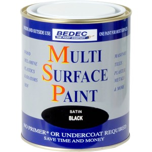 Bedec Multi Surface Paint 750ml Black Satin