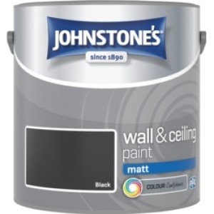 Johnstones Vinyl Emulsion Paint 2.5L Black (Matt)