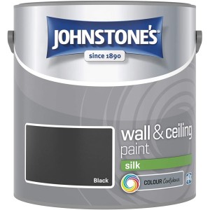 Johnstones Vinyl Emulsion Paint 2.5L Black Silk