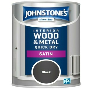 Johnstones Quick Dry Satin Paint 750ml Black