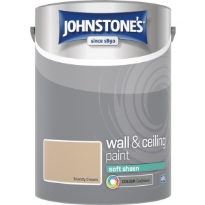 Johnstones Vinyl Emulsion Paint 5L Brandy Cream (Soft Sheen)