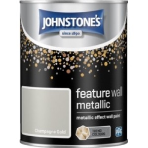 Johnstones Feature Wall Paint 1.25L Metallic Champagne Gold