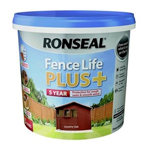 Ronseal Fence Life Plus + 5L Country Oak