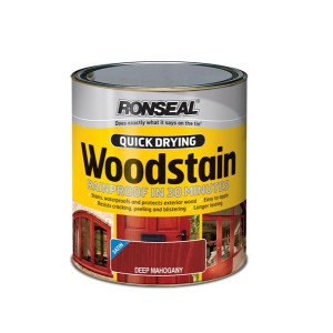 Ronseal Quick Drying Wood Stain 250ml Deep Mahogany Satin