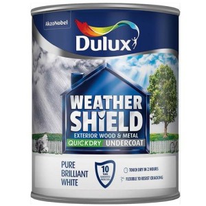 Dulux Weathershield Quick Dry Undercoat 750ml Pure Brilliant White