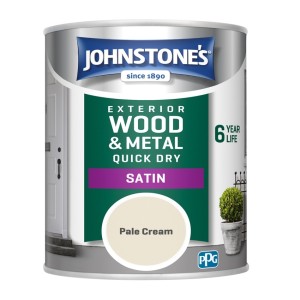 Johnstones Exterior Satin Paint 750ml Pale Cream 