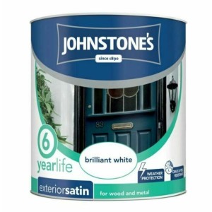 Johnstones Exterior Satin Paint 750ml Brilliant White