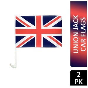 Union Jack Car Flags (2 Pack) - Queens Platinum Jubilee