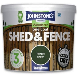 Johnstones One Coat Shed & Fence Paint 5L Forest Green