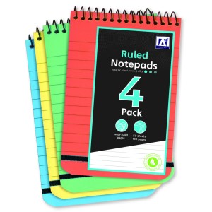Ruled Notepads (4 Pack)