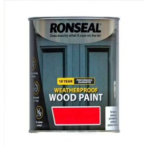 Ronseal 10 Year Weatherproof  Wood Paint White Gloss 750ml