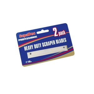 Supadec Heavy Duty 4" Angled Scraper Blades (2 Pack)