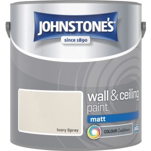 Johnstones Vinyl Emulsion Paint 2.5L Ivory Spray (Matt)