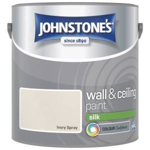Johnstones Vinyl Emulsion Paint 2.5L Ivory Spray Silk