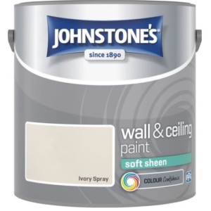Johnstones Vinyl Emulsion Paint 2.5L Ivory Spray Soft Sheen