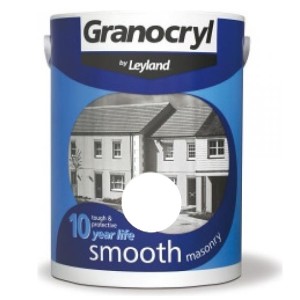 Leyland Granocryl Smooth Masonry Paint 2.5L Brilliant White