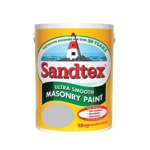 Sandtex Smooth Masonry Paint 5L Light Grey Matt