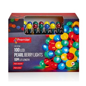 Christmas Premier Multi-Action Multi-Colour Pearl Lights (100 Lights)