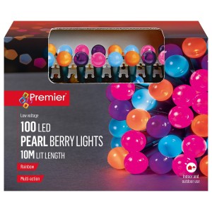 Christmas Rainbow Pearl Berry Lights (100 Led)