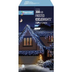 Christmas Premier Frosted Icicle Lights 7.5m White