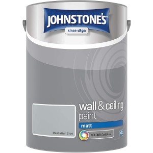 Johnstones Vinyl Emulsion Paint 5L Manhattan Grey (Matt)