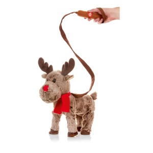 Christmas Singing Walking Reindeer 38cm