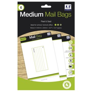Medium Mail Bags (6 Pack) 24cm x 32cm