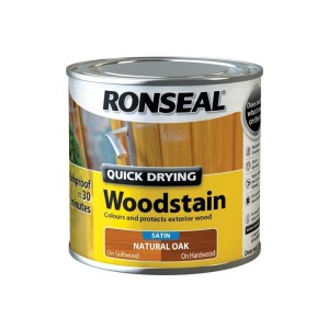Ronseal Quick Dry Woodstain Satin 250ml Natural Oak 