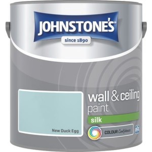 Johnstones Vinyl Emulsion Paint 2.5L New Duck Egg Silk