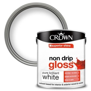 Crown Non-Drip Gloss Pure Brilliant White 2.5ltr 