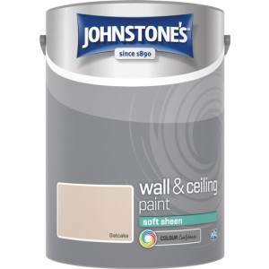 Johnstones Vinyl Emulsion Paint 5L Oatcake Soft Sheen