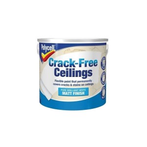 Polycell Crack-Free Ceiling Paint 2.5L White Matt