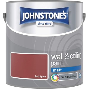 Johnstones Vinyl Emulsion Paint 2.5L Red Spice Matt