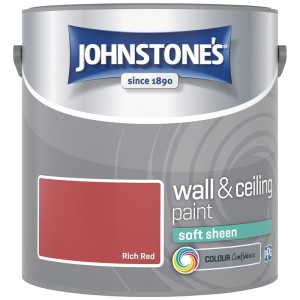 ohnstones Vinyl Emulsion Paint 2.5L Rich Red Soft Sheen